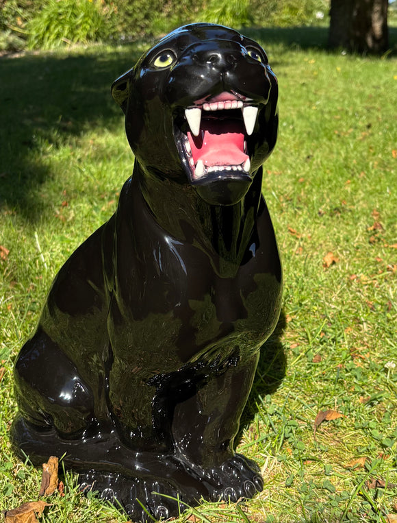 Panter – porslinsfigur, 45 cm, sett från en annan vinkel