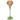 Orange blomster glas lysestage fra Kersten