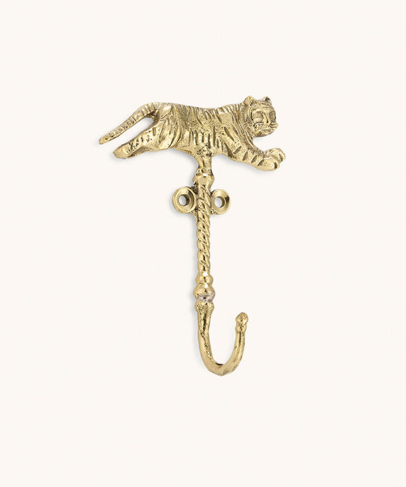 Tyler Tiger Hook – håndlavet messingknage med tigermotiv fra Doing Goods