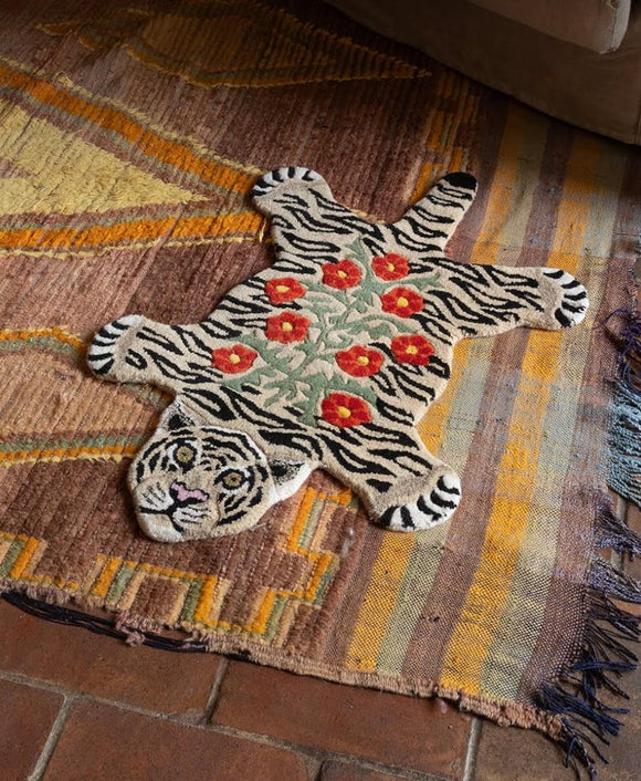Blommigt tiger-täcke, litet