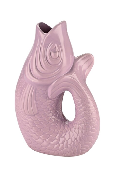 Lavendel fiske vase i keramik