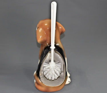 Beagle Toiletbørsteholder - porcelænsfigur detalje nærbillede