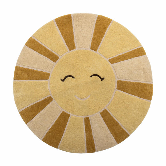 Sun tæppe i uld, gul fra Bloomingville MINI
