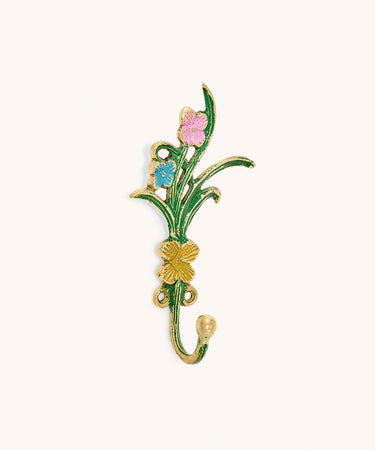 Farverig blomster knage set fra en anden vinkel