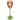 Orange blomljusstake i glas