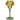 Gul blomljusstake i glas