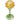 Gul blomljusstake i glas