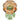 Orange blommig ljusstake i glas