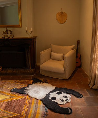Panda tæppe set fra en anden vinkel