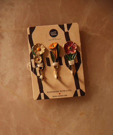 Posy blomster knager - sæt med 3 stk set fra en anden vinkel