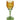 Gul blomljusstake i glas