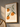 Orange 50x70 plakat i ramme på væg