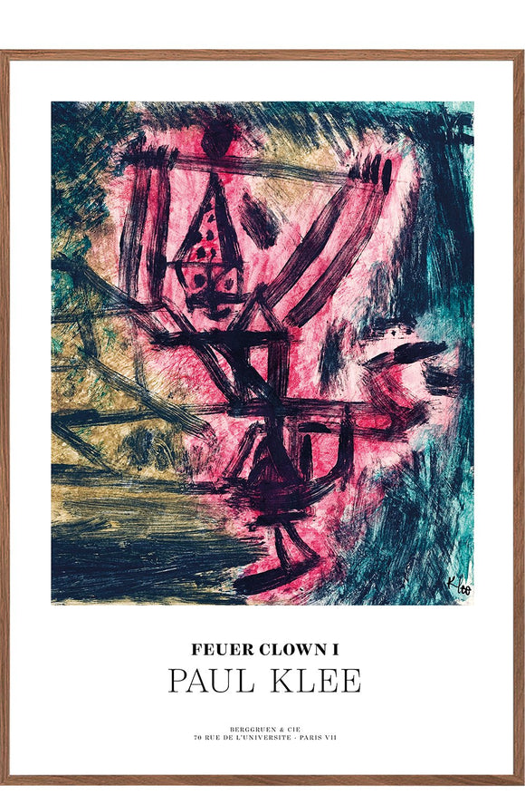 Paul Klee Feuer Clown - 50x70 (P6) fra Plakater