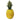 Gul keramisk ananas - Liten